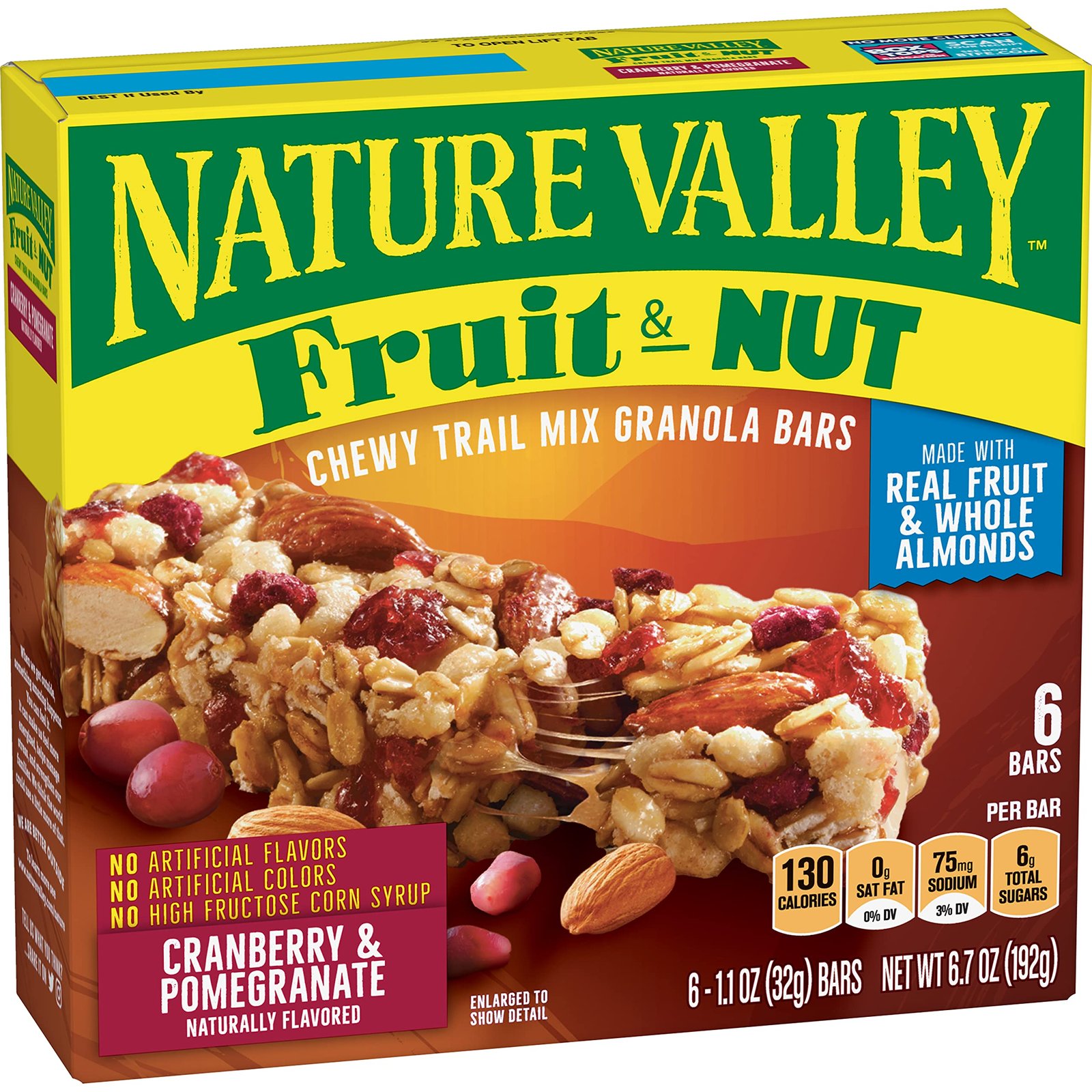 Barras de granola con arándanos y naranja