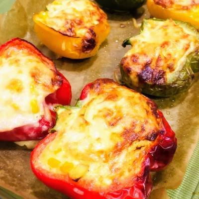 Pimientos rellenos vegetarianos