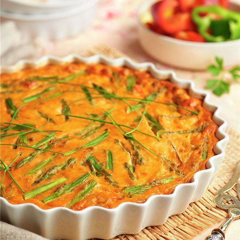 Tortilla de espárragos al horno