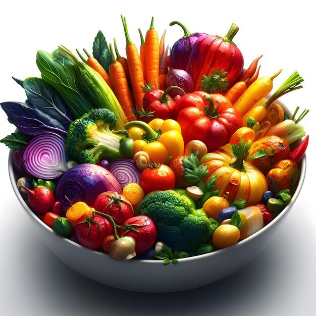 Verduras asadas de colores