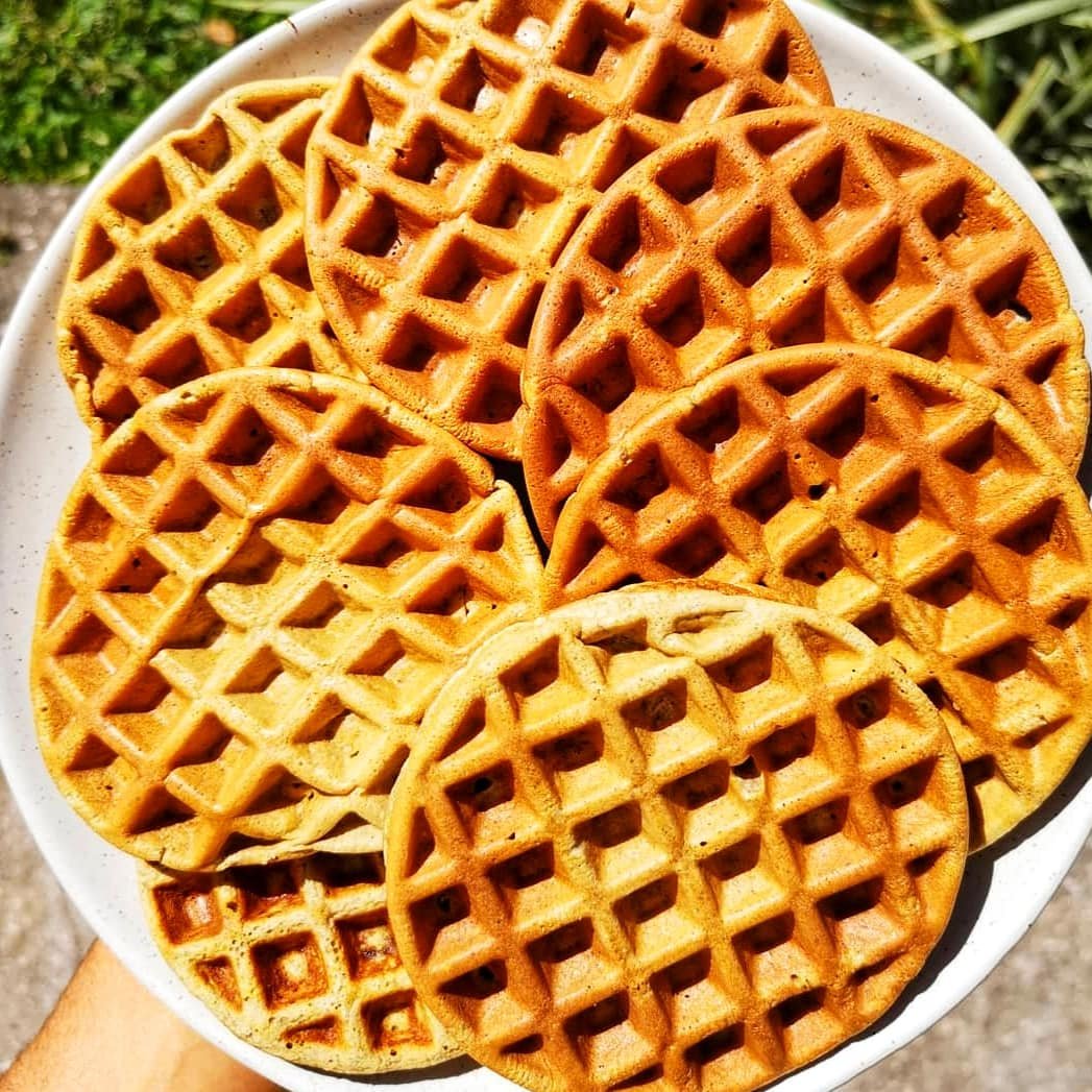 Waffles de avena fáciles sin gluten
