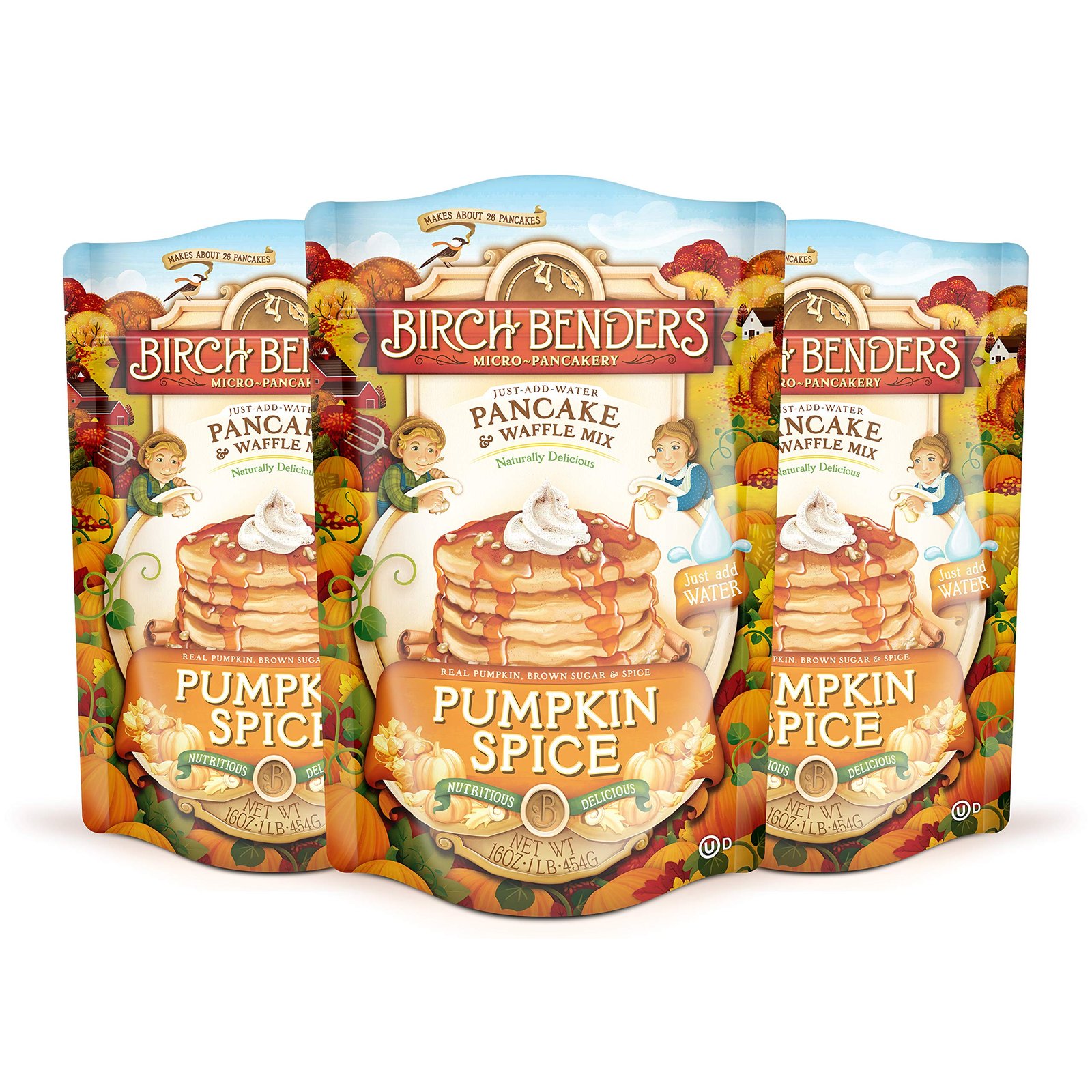 Waffles de grano integral con especias de calabaza