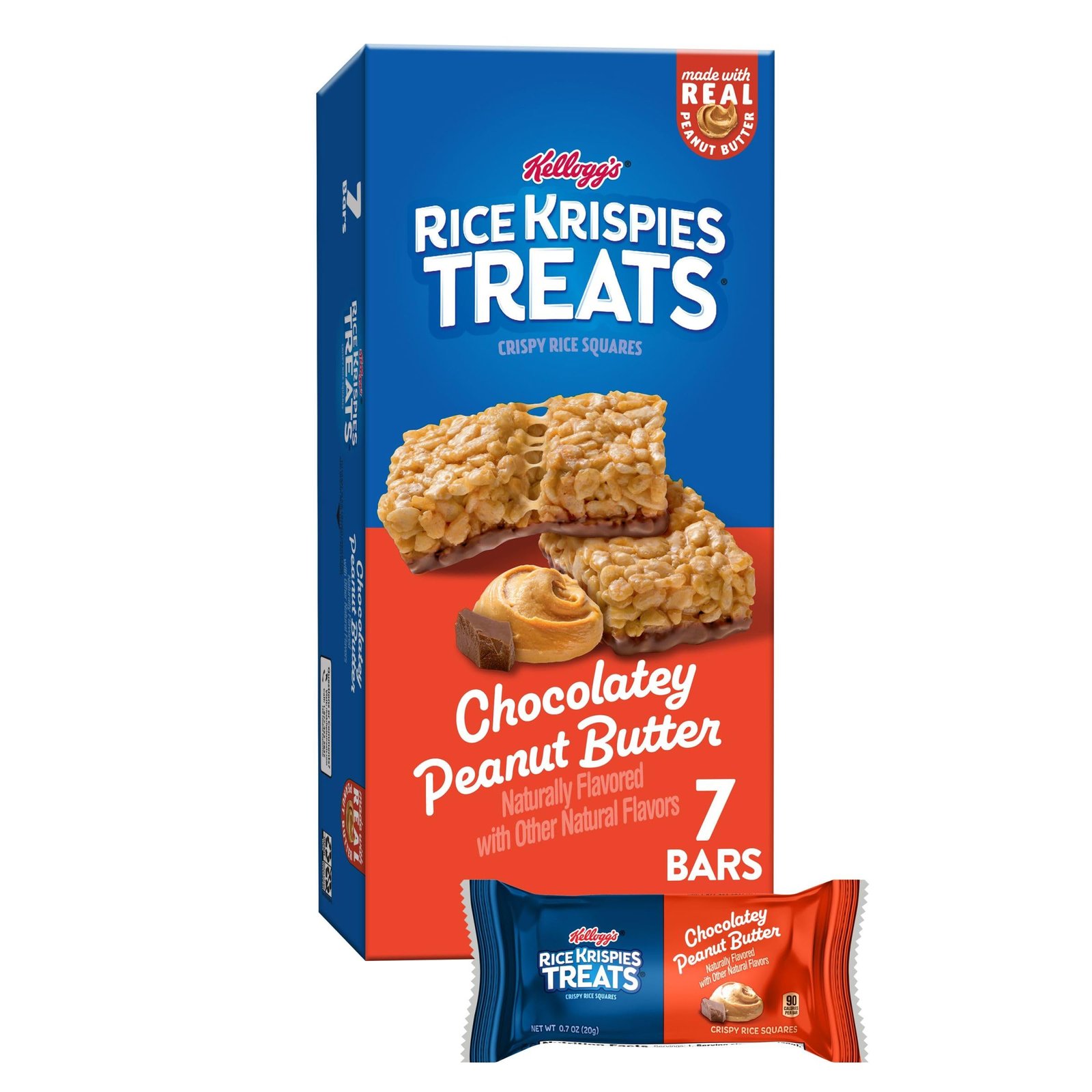Barritas de Rice Krispies con mantequilla de maní saludables