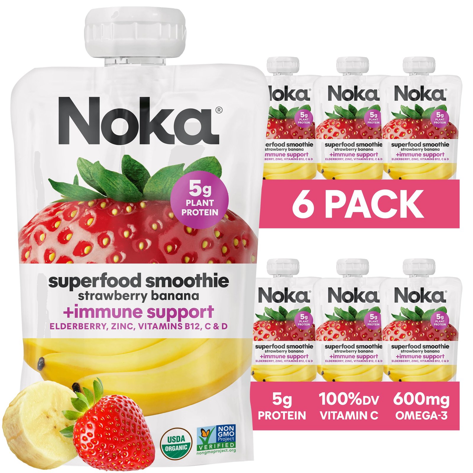 Batido de fresa, plátano y espinacas (¡en bolsa!)
